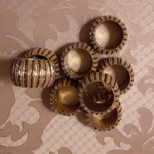 8 Beaded Napkin Rings